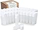 50  Lip Balm Containers - Clear Empty Tubes - 3/16 Oz (5.5ml) with White Caps - Make Your Own Lip Balm DIY