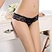 3 Pack Sexy Crotchless Open Crotch Panties Lace Floral Underwear With Bow Tie For Women