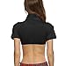 Avidlove Sexy Tops for Women Tie Front Crop Top Short Sleeve Deep V Neck School Girl Outfit Cosplay Lingerie Rave Top