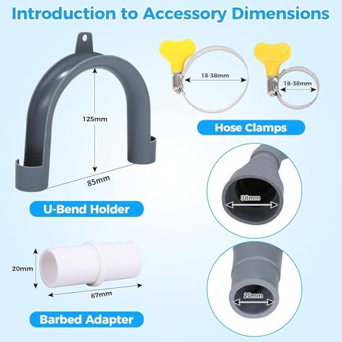 PinkCross Universal Washing Machine Drain Hose Extension, Flexible Washer & Dishwasher Hose, photo 8