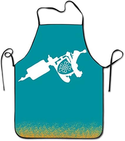 Funny Apron Chef Kitchen Cooking Apron Bib Tattoo Machine Grilling Comfortable