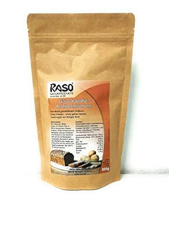 Brot - VERSANDKOSTENFREI - Brotbackmischung Dinkel - Kartoffel + Kurkuma uvm von RASO - Ohne Kneten, ohne gehen lassen (500g)