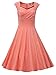 Muxxn Womens 1950s Vintage Retro Capshoulder Party Swing Dress L, peach