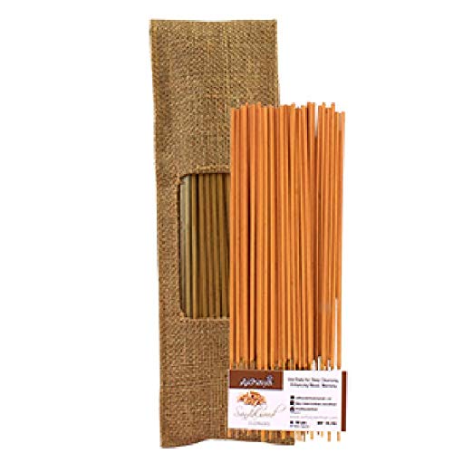 Asthaya Incense Sticks in Pure Essential Oil- SANDALWOOD, 100gms, Disintegrate negative energies | Uplifts mood | Relaxes the mind | Increases concentration and focus