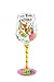 Top Shelf Happy Birthday Wine Glass - Hand Painted - Gifts for Adults
