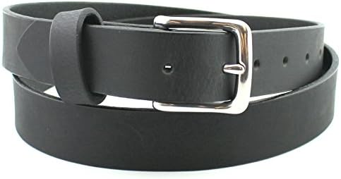  Full Grain Leather Light Duty for Men 1.25" Custom Hand Made USA (42, black)