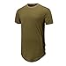 OLRIK Mens Hipster Hip Hop Cotton Longline T Shirts
