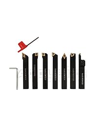 Herramientas de torno de carburo regulables Accusize, 7 unidades, vástago de 5 8", #2387 2005