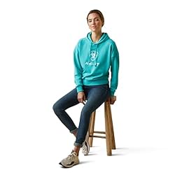 Ariat Female Just Hoodie Heather Pool Blue XX-Large