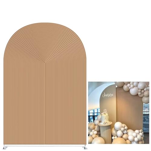 KONPON Brown Ripples Arch Backdrop Cover