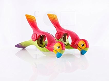Boca Clips Strandtuchklemmen in Papageienform, 1 Paar
