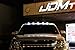 iJDMTOY Black-Out Smoked Lens Xenon White LED Illuminated Cab Roof Clearance Marker Lamps Compatible with Truck SUV 4x4, 5-Piece Roof Running Light Set Powered by (5) 5050-SMD LED Bulbs