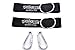 Soarin Supply Co. Tree Swing Hanging Kit Set with Screw Carabiner Hooks | Adjustable Long 5 ft Straps Holds 2000 lbs | Perfect for Tree Swing, Hammock, Tire Swing & Swing Set | Set of 2