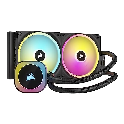 Corsair iCUE LINK H115i RGB Flüssig-CPU-Kühler - 280mm AIO - QX140 RGB-Lüfter - Passend Für Intel® LGA 1700, AMD® AM5 - iCUE LINK System Hub Enthalten - Schwarz