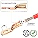 10 Pack UL Copper Wire Lugs 8 Gauge 8 AWG 3/8 Inch Heavy Duty Battery Cable Terminal Connector, Ring Terminal Copper Crimp Lugs Welding Cable Bare Copper Eyelet Lug with Heat Shrink (4 AWG 5/16 Ring)