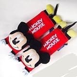 Child Children Kids Safety Design Multi Use Auto Car Seat Belt Cover Plush Seat Shoulder Pad Cushion 2 Pcs One Pair (Mickey Mouse)