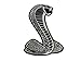 ERPART Cobra Snake Aluminum Emblem Badge Nameplate Decal Logo Rare Compatible with Ford Mustang Shelby GT GT500 SVT