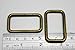 Ailisi Generic Metal Bronze Rectangle Buckle 1.5