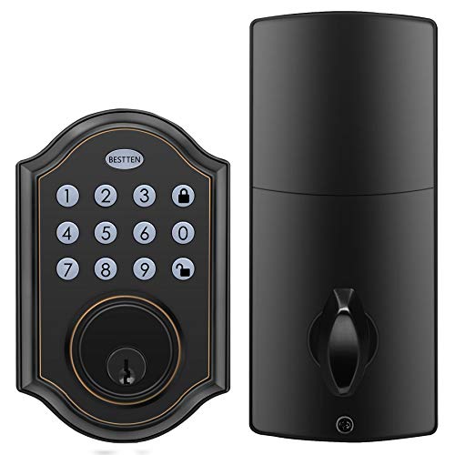 BESTTEN Digital Door Lock, Electronic Keypad Deadbolt, Programmable