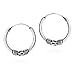 Simple Balinese Interlace Sterling Silver 13 mm Hoop Earrings