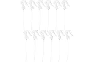 Beavorty 12pcs Fine Mist Sprayer Head Spray Bottle Trigger Replacement Cosmetic Spray Nozzle Spray Bottle Nozzle Trigger Spray Tops Nozzle Replacement Bottle Button White