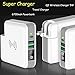 Tronoe Wireless Phone Charger,6700mAh Portable Power Bank Detachable USB Wall Charger Multi-Protection Three Port Power Adapter Charging Block Compatible with iPhone,Samsung,Phone More. (White)