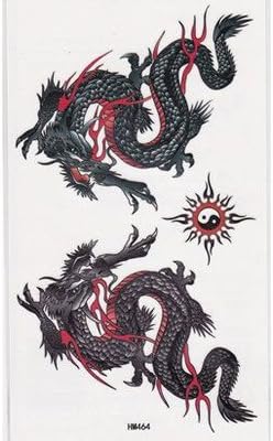 Amazon ノーブランド タトゥーシール ドラゴン 竜 龍 17x10cm Hm464 タトゥーシール 通販