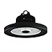 LEDMyplace High Bay LED Lights - Adjustable 100-150W, 5700K Cool White, 23300 Lumens, IP65 Super Bright Round LED Shop Lights, UL & DLC Listed - 1-10V Dimmable Ceiling Light for Garage, Workshops