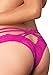 Leg Avenue Women's Strappy Lace Halter Bra and Peek-A-Boo Brazilian Panty Set, Neon Pink, Medium/Large
