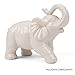 Milltown Merchants™ Elephant Figurine - Ceramic Elephant - Elephant Decor - White Ceramic Elephant Statue (Large - 9