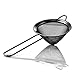 Homestia Cocktail Strainer Fine Mesh Strainer Stainless Steel Professional Bar Tool Conical Food Strainers 3 inch Black