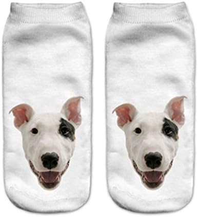 Women Cute Socks Bull Terrier Short 3D print Ankle Socks Animal Patterns