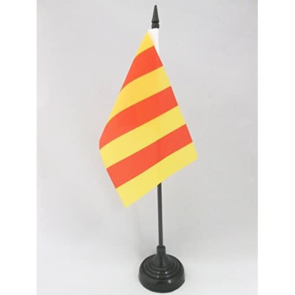 AZ FLAG - French Province of Provence Table Flag 4'' x 6'' - County of Provence Office Mini Banner 100% Polyester 15 x 10 cm - Mini Desk Flag with 10'' Pole and Black Plastic Base