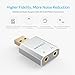 AIFFECT External USB Sound Card USB to Jack 3.5mm Headphone Adapter Audio Mic Sound Card for PC Computer Laptop