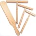 Crepe Spreader and Spatula Set (4-Piece Set) 12.5-inch Spatula/Turner and 3.5, 5, 7-inch Crêpe Rakes/Spreaders - Professional Wooden Crepe Making Tools for Your Crepe Pan or Crepe Maker by Pancrêpe