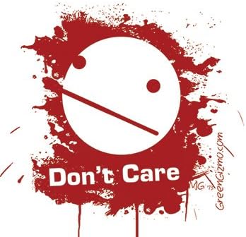 "Don't Care" Sticker