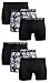 Re:Flex Men\'s Active Performance Boxer Briefs Underwear (6 Pack) (Medium, Black/Silver)'