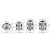 Pangda 40 Pieces Hair Tube Beads Dreadlocks Beads Hair Braiding Jewelry Hair Decoration Accessories, 4 Styles, Tibetan Silver