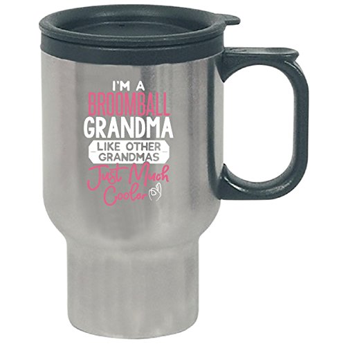 Gift Broomball Grandma Much Cooler Mothers Day Present - Travel Mug
