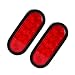 CZC AUTO 6'' LED Waterproof Oval Red Trailer Lights Rear Stop Turn Signal Parking Tail Brake Lights for Boat Trailer Truck RV (Red, 2 Pack) primary