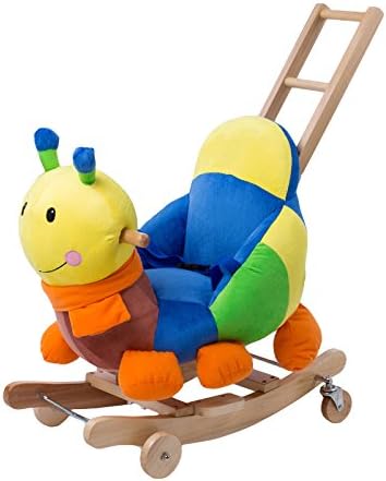 YIHANGG Rocking Horse Children's Toys For 12-36 Months Baby Chair Child Boys And Girls Kid Cradle Car Wood Dual-use Cute Cartoon Plush Animal Trojans