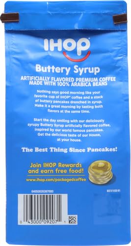 IHOP BUTTERY SYRUP FLAVORED GROUND COFFEE, 11 OZ BAG