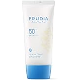 WELCOS FRUDIA Sun Block Day Cream Essence SPF | Organic Hydrating Face Cream Vegan Face Moisturizer for Dry Skin | Sun Screens Lotion Day Moisturizer Women Korean Skin Care 1.76 fl oz