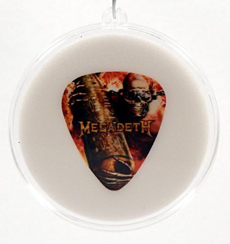 Megadeth Guitar Pick #4/12 With MADE IN USA Christmas Tree Ornament Capsule