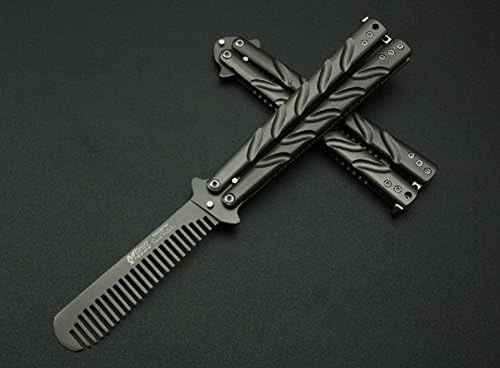 VAGANY DXtech 9.13" New Rainbow Practice BALISONG METAL BUTTERFLY Steel Trainer Knife With Sheath
