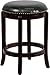 Flash Furniture Margaret 24'' High Backless Cappuccino Wood Counter Height Stool with Black LeatherSoft Swivel Seat