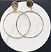 Cyntan Hoop Dangling Earrings Simple Large Hoops Circle Drop Earrings For Women Gold Color