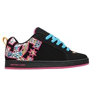 Chaussure Skate DC Court Graffik Pour Femme – Tige En Nubuck Ou Cuir – Semelle Amortie, Languette Rembourrée