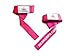 Bear Grips Lifting Straps with Padded Wrist Straps for Weight Lifting. Heavy Duty Deadlift Straps, Voted Best Workout Straps. with Added Grip On Strap. Fits All Wrist Sizes, Men & Women. Pink