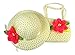 Butterfly Twinkles Girls Tea Party Dress Up Play Set with Sun Hat, Purse, and White Gloves Ivory with Red Flowers
